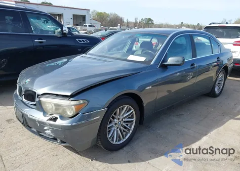 2003 BMW 745 из США, поврежденный, VIN WDAGN63423BR13404